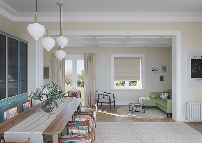 Darwin, Ivory - Twist&Fit Roman Blind - Image 9